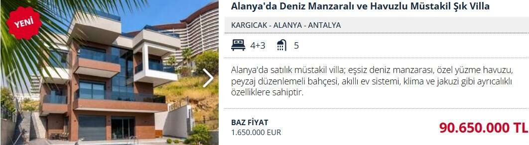 Turizm Cennetleri Bodrum ve Antalya'daki Lüks Villalar da Zirve Yarışında 3